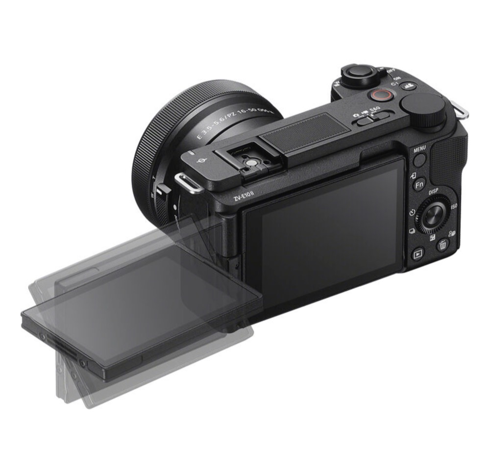 Sony ZV-E10 II mirrorless camera with articulating screen, used as a live streaming camera